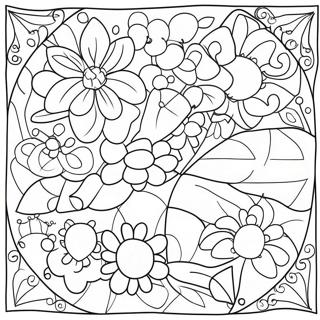 Kindergarten Quilt Coloring Pages