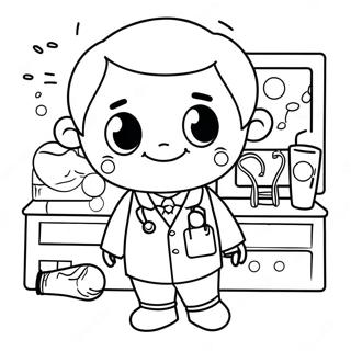 Cute Doctor Coloring Page 54884-43426