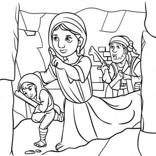 Rahab And The Spies Coloring Pages