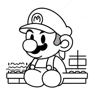 8 Bit Mario Coloring Pages