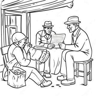 Great Depression Historical Scene Coloring Page 54923-43450