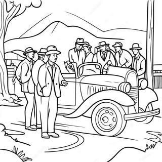 Great Depression Historical Scene Coloring Page 54923-43452