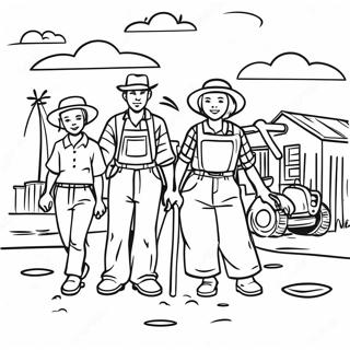 Dust Bowl Family Coloring Page 54924-43459