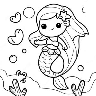 Mermaid Fantasy Scene Coloring Page 54933-43455