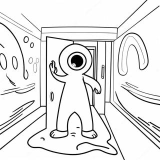 Scp 173 In A Dark Room Coloring Page 54954-43477