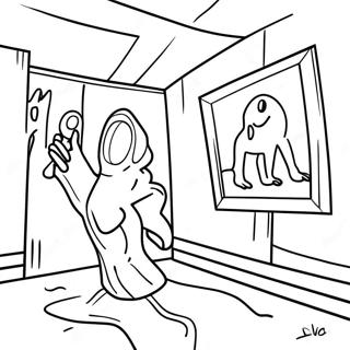 Scp 173 In A Dark Room Coloring Page 54954-43479