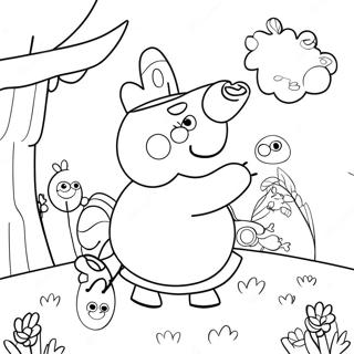 Peppa Pig Easter Coloring Pages