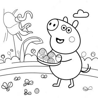 Página Para Colorir Caça Aos Ovos De Páscoa Da Peppa Pig 54963-43488