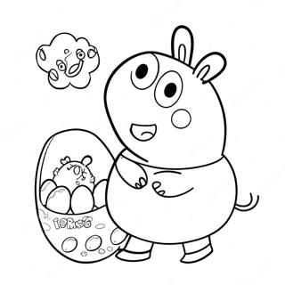 Peppa Wutz Mit Bunten Ostereiern Ausmalbild 54964-43484