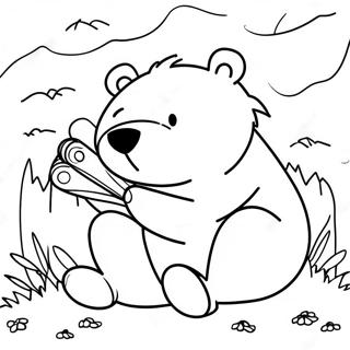 Bear Snores On Story Coloring Page 54983-43491