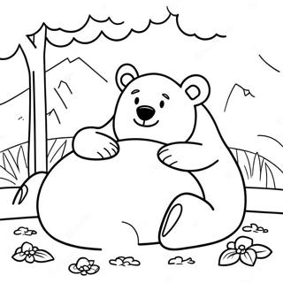 Bear Snores On Story Coloring Page 54983-43492