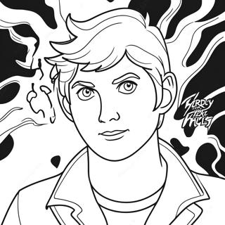 Percy Jackson With Lightning Bolt Coloring Page 5501-4378