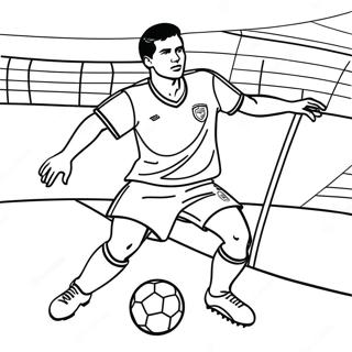 Exciting Soccer Game Coloring Page 55034-43542