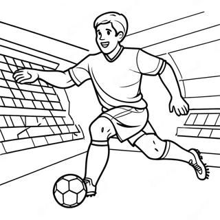 Exciting Soccer Game Coloring Page 55034-43544