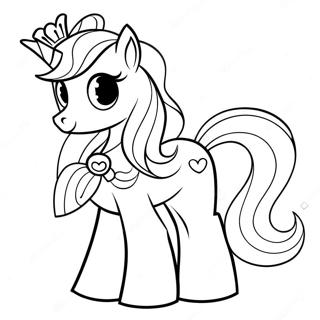 Princess Cadence In A Sparkling Dress Coloring Page 55044-43539