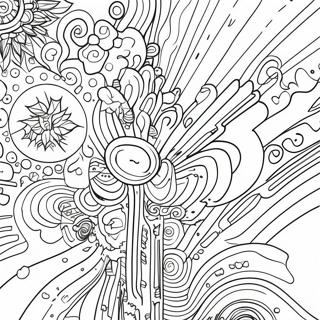 Glitch Art Abstract Coloring Page 55063-43553