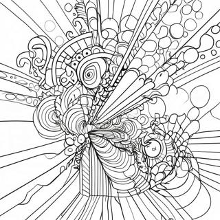 Glitch Art Abstract Coloring Page 55063-43556