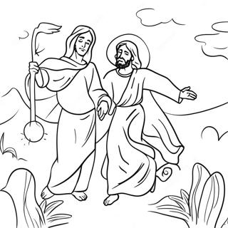 Página Para Colorear De La Tentación De Jesús 55083-43575