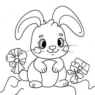 Christmas Bunny Coloring Page 55113-43599