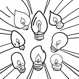 Colorful Christmas Light Bulbs Coloring Page 5511-4385