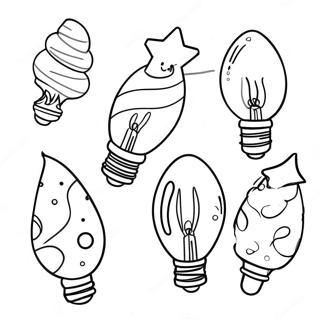 Colorful Christmas Light Bulbs Coloring Page 5511-4386