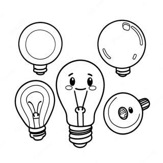 Colorful Christmas Light Bulbs Coloring Page 5511-4387