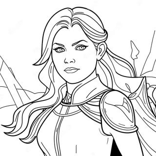 Aelin Galathynius In Battle Coloring Page 55134-43619