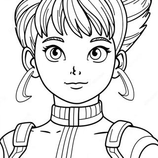 Bulma From Dragon Ball Z Coloring Page 55153-43638