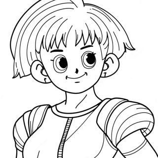 Bulma From Dragon Ball Z Coloring Page 55153-43639