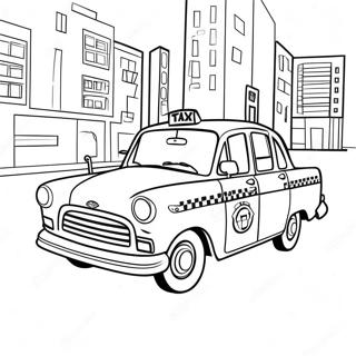 Taxi Coloring Pages