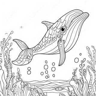 Playful Humpback Whale Coloring Page 55184-43688