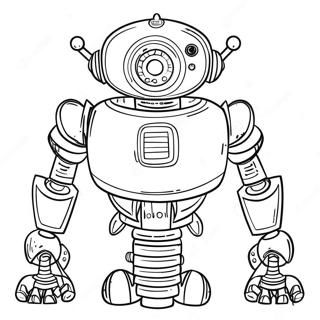 Metallic Robot Coloring Page 55193-43689