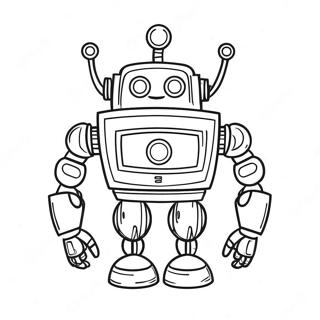 Metallic Robot Coloring Page 55193-43690