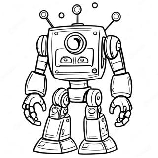 Metallic Robot Coloring Page 55193-43691