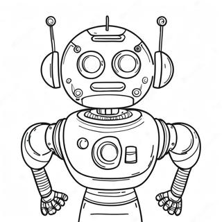 Metallic Robot Coloring Page 55193-43692