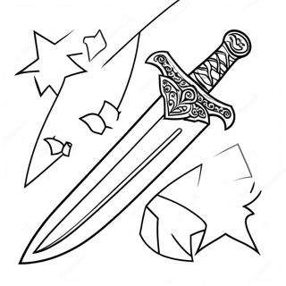 Shiny Sword Coloring Page 55194-43694