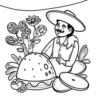 Colorful Mexican Fiesta Coloring Page 551-442