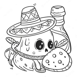 Colorful Mexican Fiesta Coloring Page 551-443