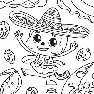 Colorful Mexican Fiesta Coloring Page 551-444