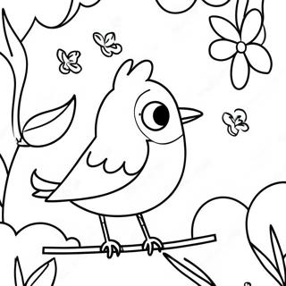 Spring Bird Coloring Page 55203-43664