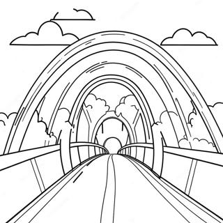 Colorful Rainbow Bridge Coloring Page 55264-43717