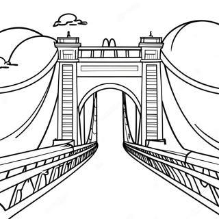 Colorful Rainbow Bridge Coloring Page 55264-43718