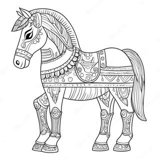 Detailed Trojan Horse With Soldiers Coloring Page 55344-43793