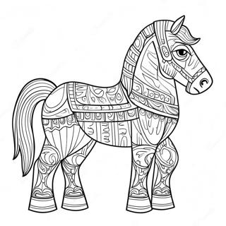 Detailed Trojan Horse With Soldiers Coloring Page 55344-43794