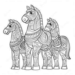 Detailed Trojan Horse With Soldiers Coloring Page 55344-43796