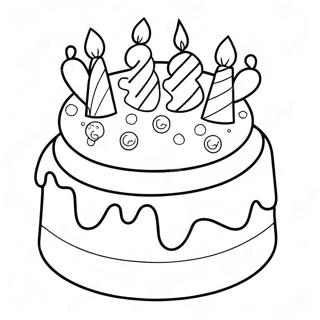 Page À Colorier Gâteau D'anniversaire Mignon Du 1er Anniversaire 55364-43806