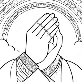 Praying Hands Coloring Page 55373-43818