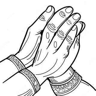 Praying Hands Coloring Page 55373-43819