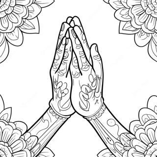 Praying Hands Coloring Page 55373-43820