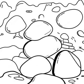 Colorful Rainbow Rocks Coloring Page 55394-43829